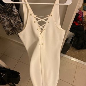 White strappy bodysuit